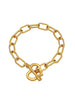 Gold Love Toggle Oval Link Bracelet