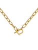 Gold Love Toggle Oval Link Necklace Necklaces