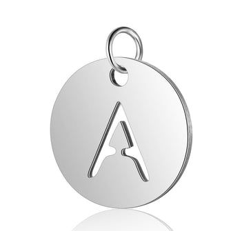 Initial Pendant Silver (A-F)