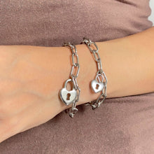 Love Oval Link Bracelet Silver Bracelets
