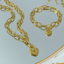 Love Oval Link Necklace Gold