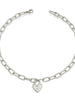 Love Oval Link Necklace Silver