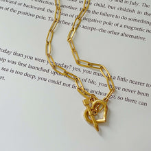 Love Toggle Paper Clip Necklace Necklaces