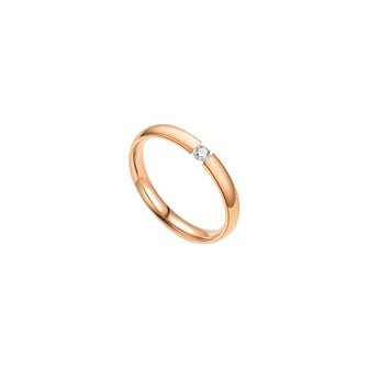 Minimal Zirconia Band Ring Rose Gold