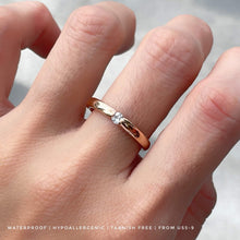 Minimal Zirconia Band Ring Rose Gold Rings