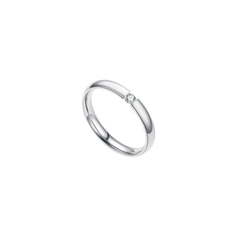 Minimal Zirconia Band Ring Silver