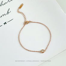 Minimal Zirconia Bracelet - Rose Gold Bracelets