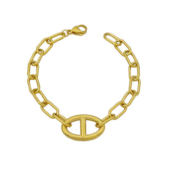 Modern Chunky Chain Bracelet Gold