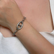 Modern Chunky Chain Bracelet Silver
