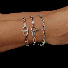 Modern Chunky Chain Bracelet Silver Bracelets