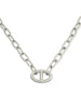 Modern Chunky Chain Necklace Silver