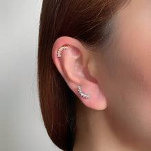Multi Rhinestone Barbell Earring Earrings