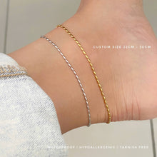 Rice Bead Oval Chain Anklet Anklets