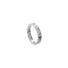 Roman Numerals Diamond Ring Silver Rings