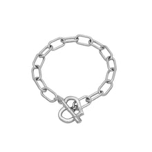 Silver Love Toggle Oval Link Bracelet
