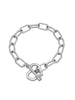 Silver Love Toggle Oval Link Bracelet