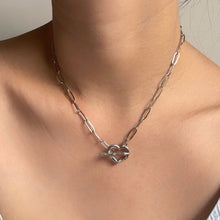 Silver Love Toggle Paperclip Necklace Necklaces