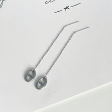 Silver Modern Pendant Long Earring Earrings