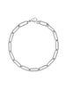 Silver Paper Clip Chain Bracelet Necklaces