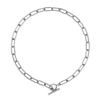 Toggle Link Chain Necklace - Silver